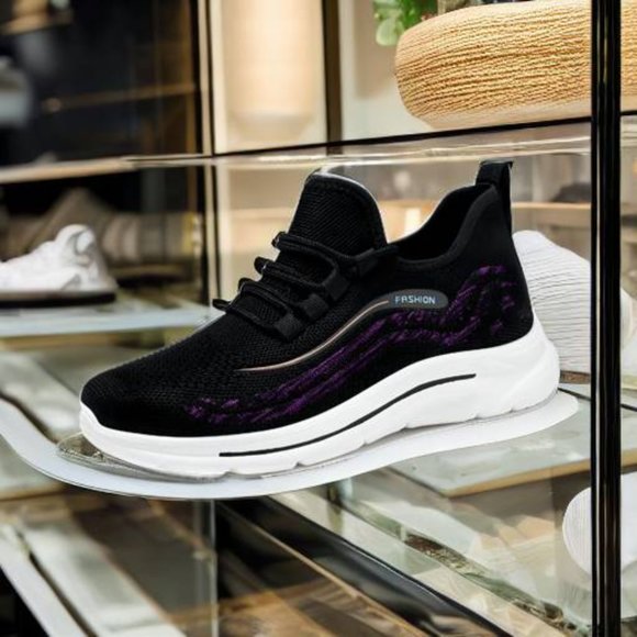 Shoes - Step into Summer with Ease: Comfortable Charcoal Black Walking Shoes for Women